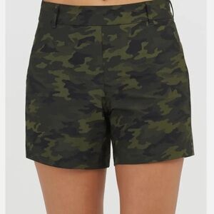 New Spanx sunshine shorts green camouflage stretchy pull on